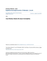 Court Review, Volume 45, Issue 3 (Complete)