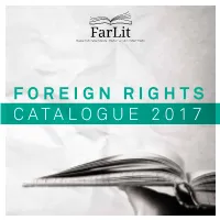 Foreign Rights Catalogue 2017 Introduction