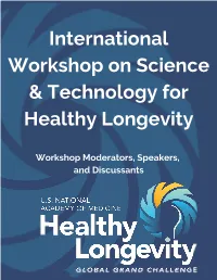 International Workshop on Science & Technology for Healthy Longevity