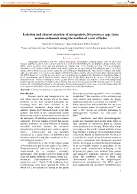 Isolation and Characterization of Antagonistic Streptomyces Spp