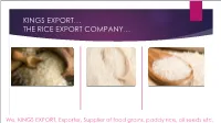 Kings Export… the Rice Export Company…