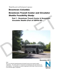 Part 1: Downtown Transit Center and Circulator Shuttle