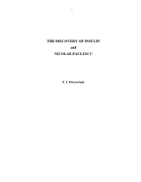 THE DISCOVERY of INSULIN and NICOLAE PAULESCU