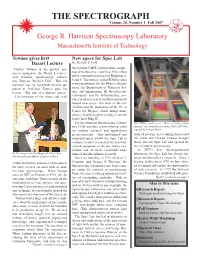 THE SPECTROGRAPH Volume 24, Number 1 Fall 2007