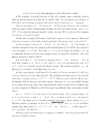 3/2/15 -3/4/15 Week, Ken Intriligator's Phys 4D Lecture Outline • the Principle of Special Relativity Is That All of Physics