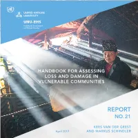 Handbook for Assessing Loss and Damage in Vulnerable Communities