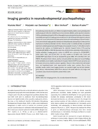 Imaging Genetics in Neurodevelopmental Psychopathology