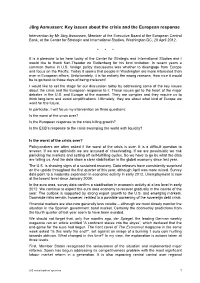 Key Issues About the Crisis and the European Response