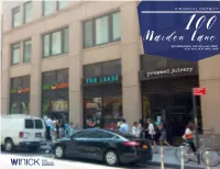 Maiden Lane C a N TRAVEL T E R