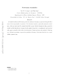 Newtonian Wormholes