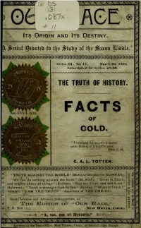 Our Race : Its Origin and Its Destiny