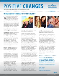 POSITIVE CHANGES Helping People Through a Full Continuum of Care