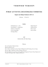 Public Accounts and Estimates Committee