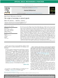 The Origin of Meaning in Animal Signals