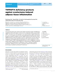 TNFRSF14 Deficiency Protects Against Ovariectomy-Induced Adipose