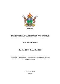Transitional Stabilisation Programme