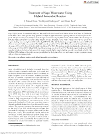 Treatment of Sago Wastewater Using Hybrid Anaerobic Reactor