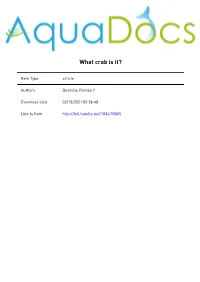 What Crab Is It?