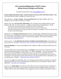 13 Annotated Bibliography of DVD's, Videos, Media Literacy Strategies