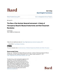 A Study of Hieronymus Bosch's Musical Instruments and Their Dissonant Revolution