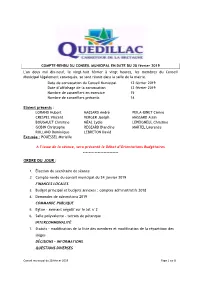 Conseil Municipal 28/02/2019