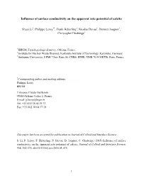 Influence of Surface Conductivity on the Apparent Zeta Potential of Calcite