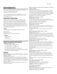 Mathematics 1