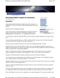 Resurgent NDP Trouble for Mcguinty Page 1 of 3