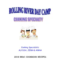 RRDC 2018 Cookbook