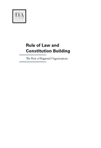 Rule of Law and Constitution Building