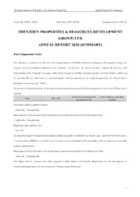 Shenzhen Properties & Resources Development