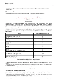 Thermocouples