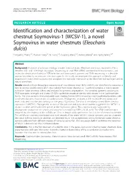 (WCSV-1), a Novel Soymovirus in Water Chestnuts (Eleocharis Dulcis) Fangpeng Zhang1,2, Zuokun Yang1,2, Ni Hong1,2, Guoping Wang1,2, Aiming Wang3 and Liping Wang1,2*