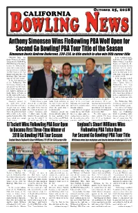Anthony Simonsen Wins Flobowling PBA Wolf Open for Second Go