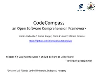 Codecompass an Open Software Comprehension Framework