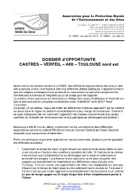 DOSSIER D'opportunite CASTRES – VERFEIL –