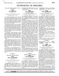 Extensions of Remarks E387 EXTENSIONS of REMARKS