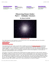Globular Clusters by Steve Gottlieb