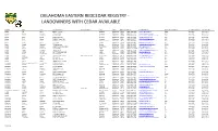 Oklahoma Eastern Redcedar Registry - Landowners with Cedar Available