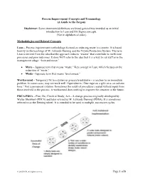 Page 1 of 8 Process Improvement Concepts and Terminology