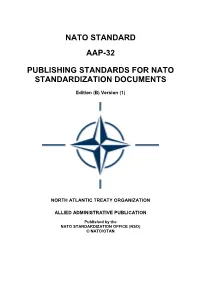 Publishing Standards for Nato Standardization Documents