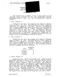 PUNA GEOTHERMAL Page 1 the Following Is a Summary of the Current Status of the Existing Wells Located Designated Project Area. F