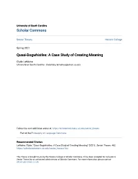 Quasi-Dogwhistles: a Case Study of Creating Meaning