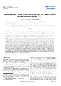 A Serendipitous Survey for Variability Amongst the Massive Stellar Population of Westerlund 1�,
