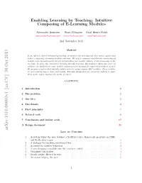 Enabling Learning by Teaching: Intuitive Composing of E-Learning Modules