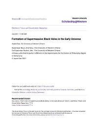 Formation of Supermassive Black Holes in the Early Universe