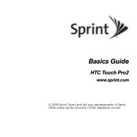 HTC Touch Pro2 Basics Guide