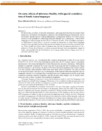 On Some Effects of Utterance Finality, with Special Considera- Tion of South Asian Languages