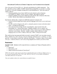 Spanish Certificate Info and Sign up Form