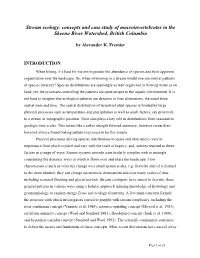 Stream Ecology: Concepts and Case Study of Macroinvertebrates in the Skeena River Watershed, British Columbia